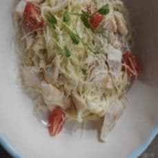 Сливочная паста с курицей и сыром