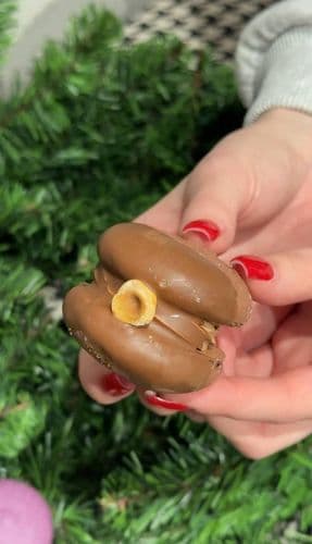 Макаронс "Молочный шоколад-фундук"