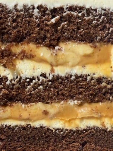 Торт "Шоколадно-банановый с карамелью"